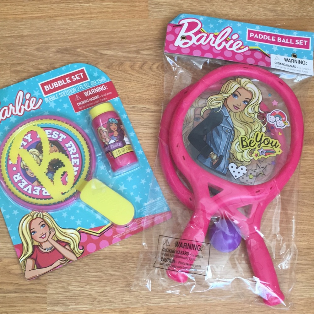 Barbie Bubble & Paddle Ball Set